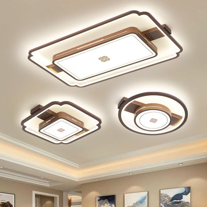 新中式吸顶灯2024年新款中式灯客厅中国风卧室吸顶灯全屋灯具套餐
