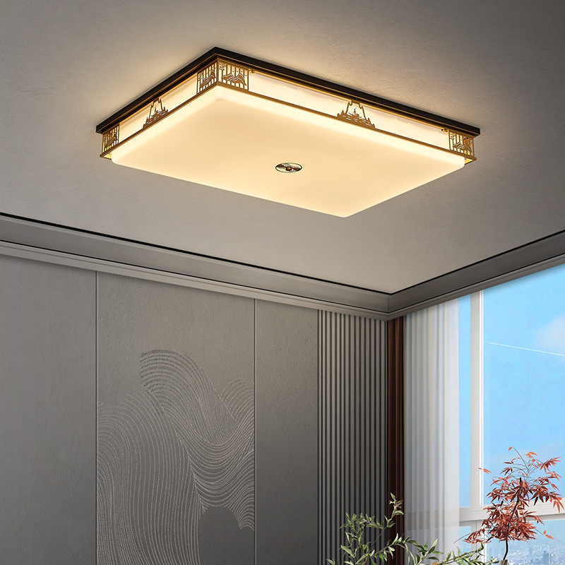 中山灯具大气客厅灯现代简约吸顶灯2024新款超薄主卧室长方形灯饰