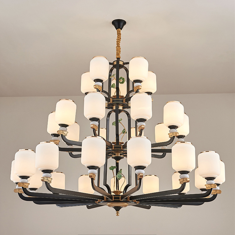 新中式大吊灯中国风别墅复式楼大厅客厅餐厅酒店会所样板间吊灯