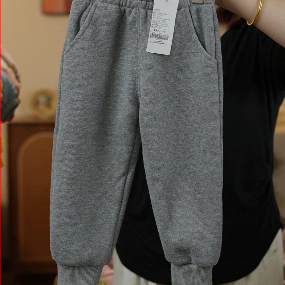 米妮刷毛绒宝宝裤子冬季加绒加厚卫裤