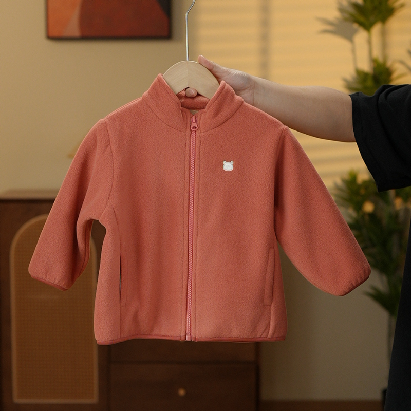 KD0116摇粒绒加厚立领外套开衫