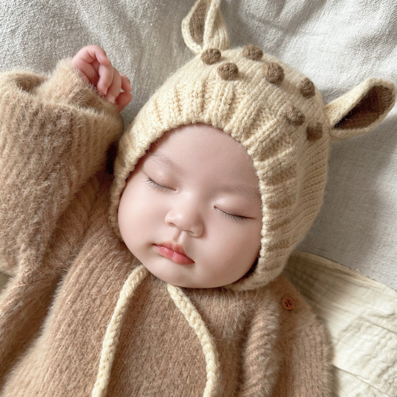 【小鹿帽】套头帽子男童女童