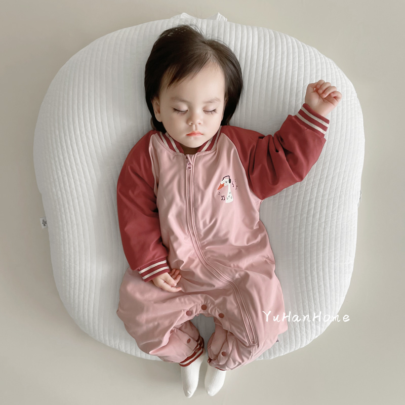 冲锋衣婴儿夹棉外出抱服宝宝爬服哈衣网红韩版洋气婴幼儿连体衣