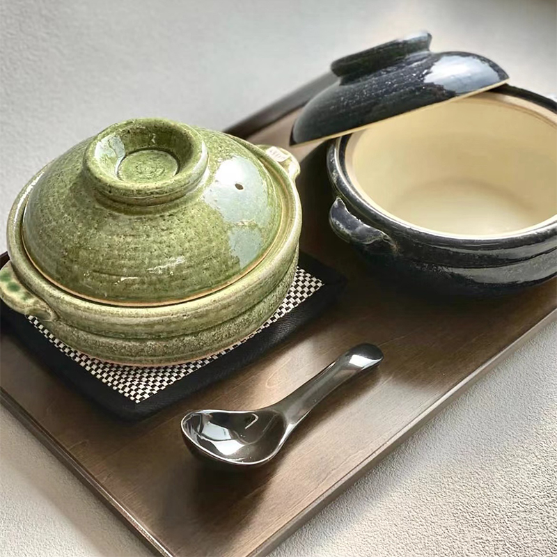 日本信乐烧土锅炖汤煲粥米饭锅纯手作陶土锅 炖鸡煲汤砂锅