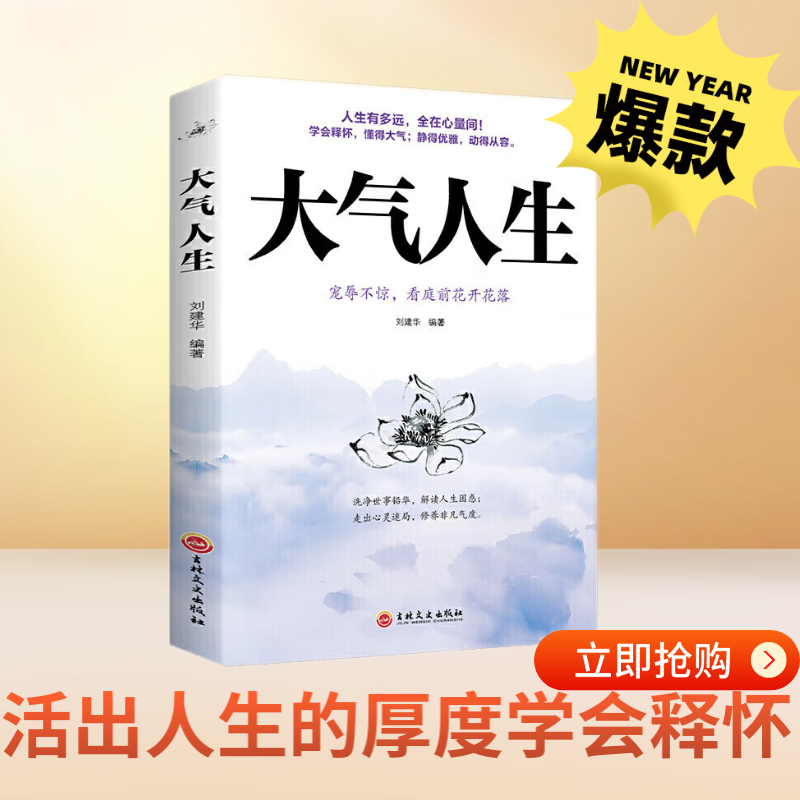 大气人生活出人生的厚度学会释怀懂得静的优雅动的从容正版书籍