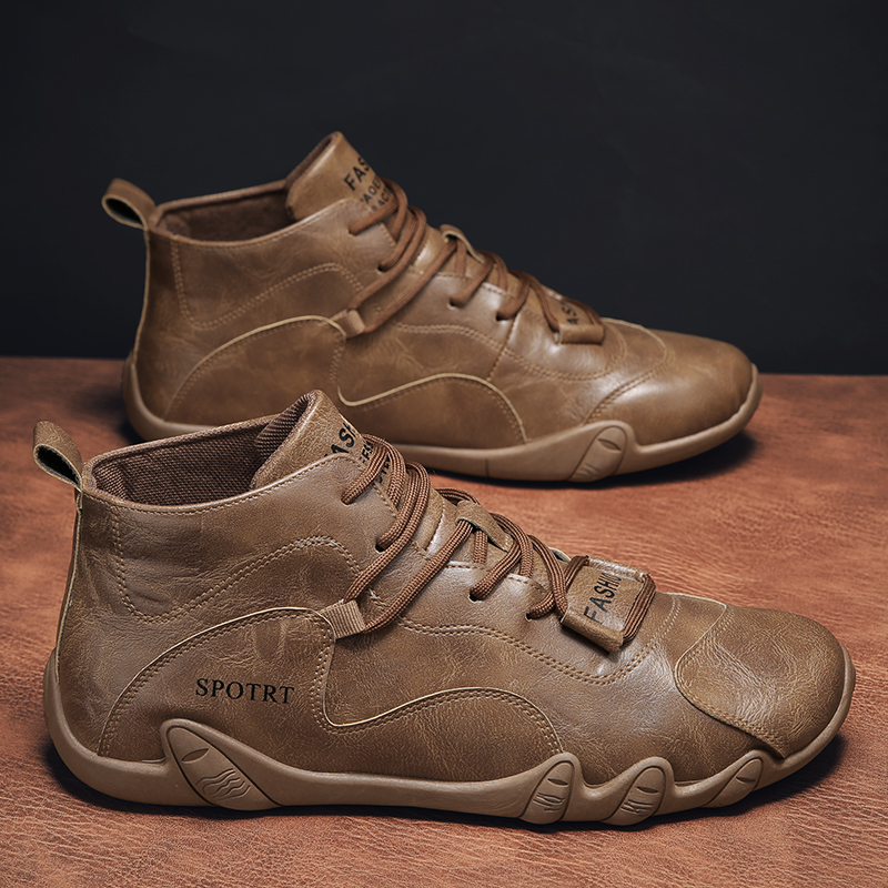 回力瑞男鞋冬季新款高帮工装鞋男士休闲马丁靴男款加厚保暖雪地靴