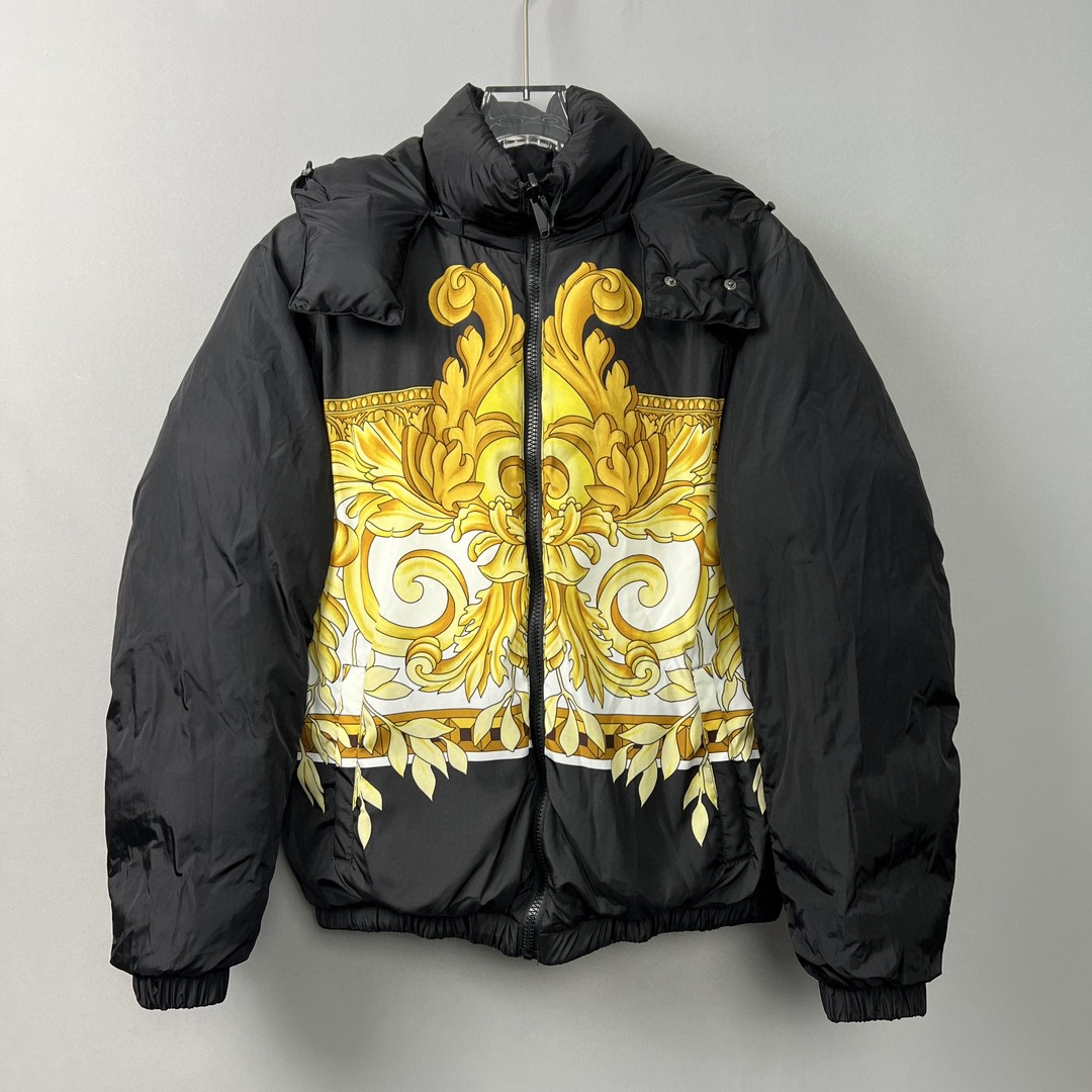 未使用 VERSACE/范思哲 男士巴洛克印花棉服双面可穿/V20400
