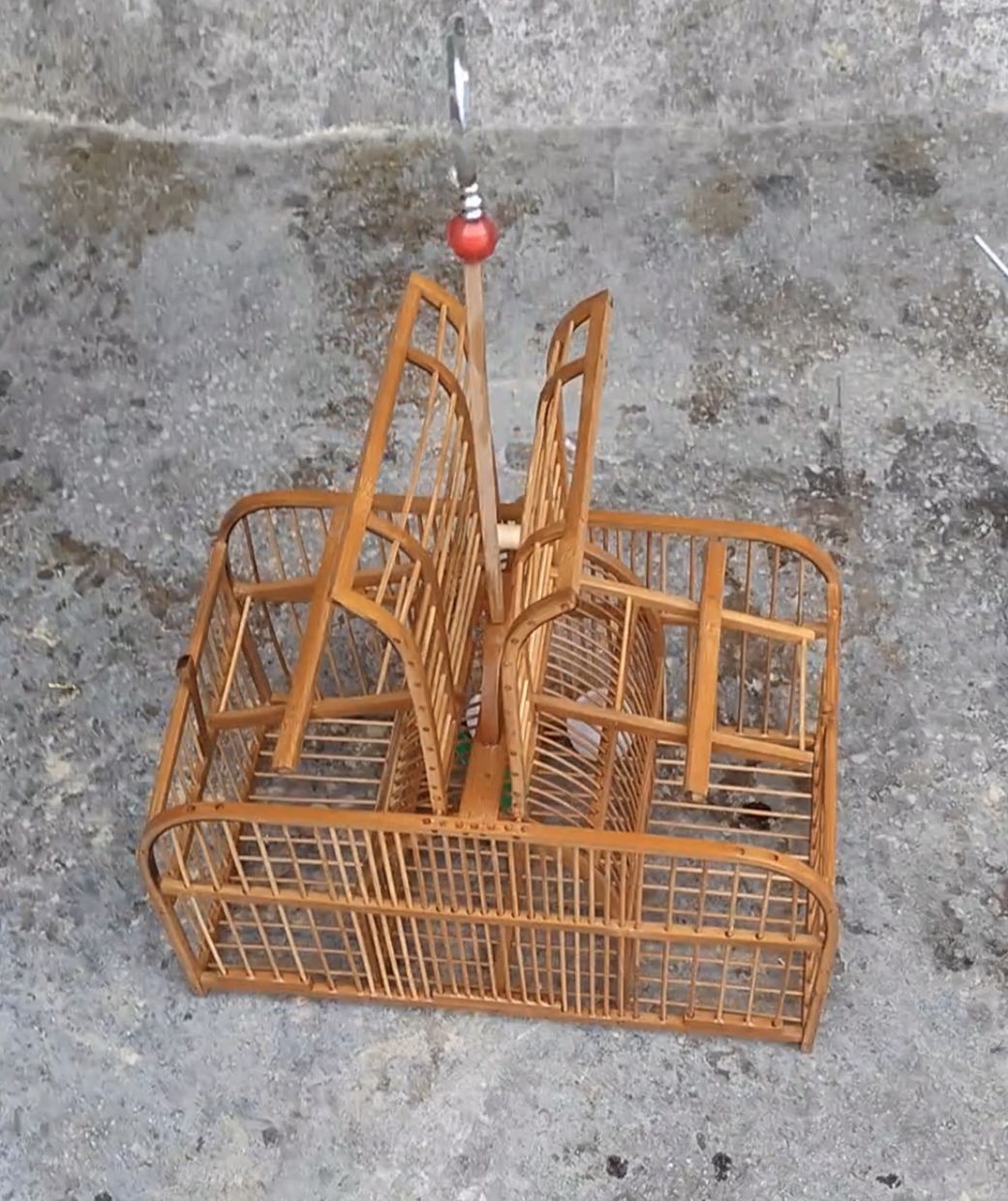 老楠竹画眉打笼防风笼拍笼磁铁踏笼上山笼两门防风鸟笼机关笼子