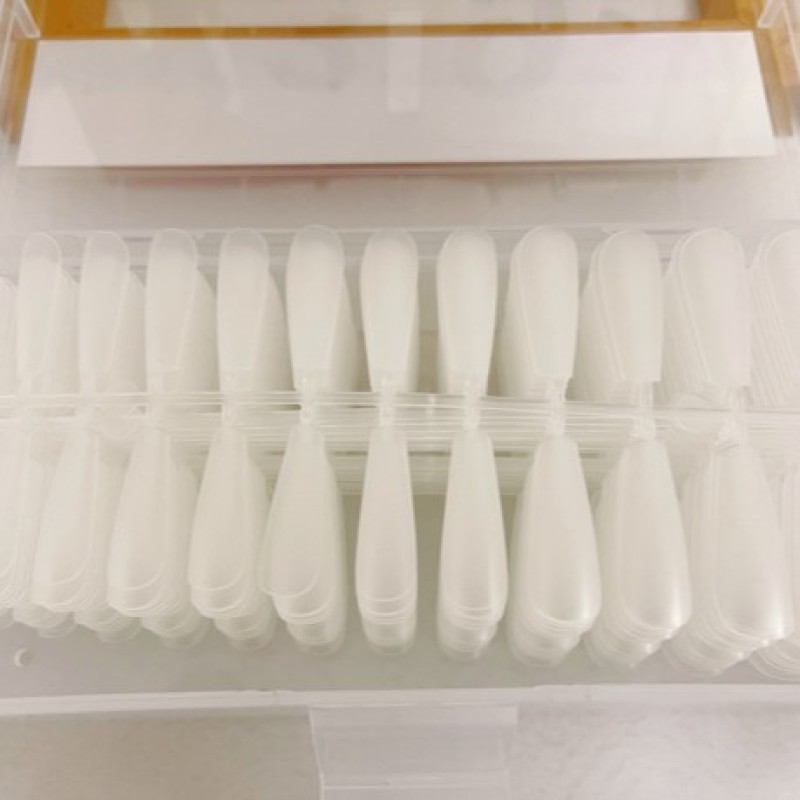 福 美甲 初小小原料甲片 504片 （多款可选）尖形梯形半贴长甲