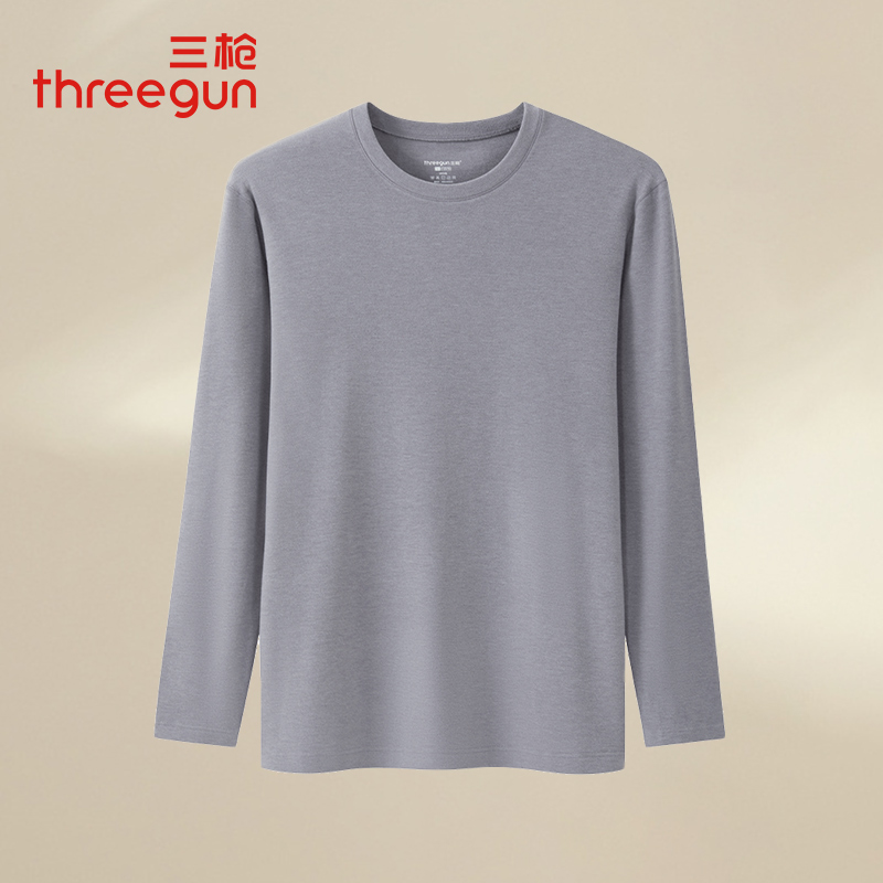 三枪半高领单件打底衫男秋冬中厚款金舒绒圆领女士保暖上衣情侣款