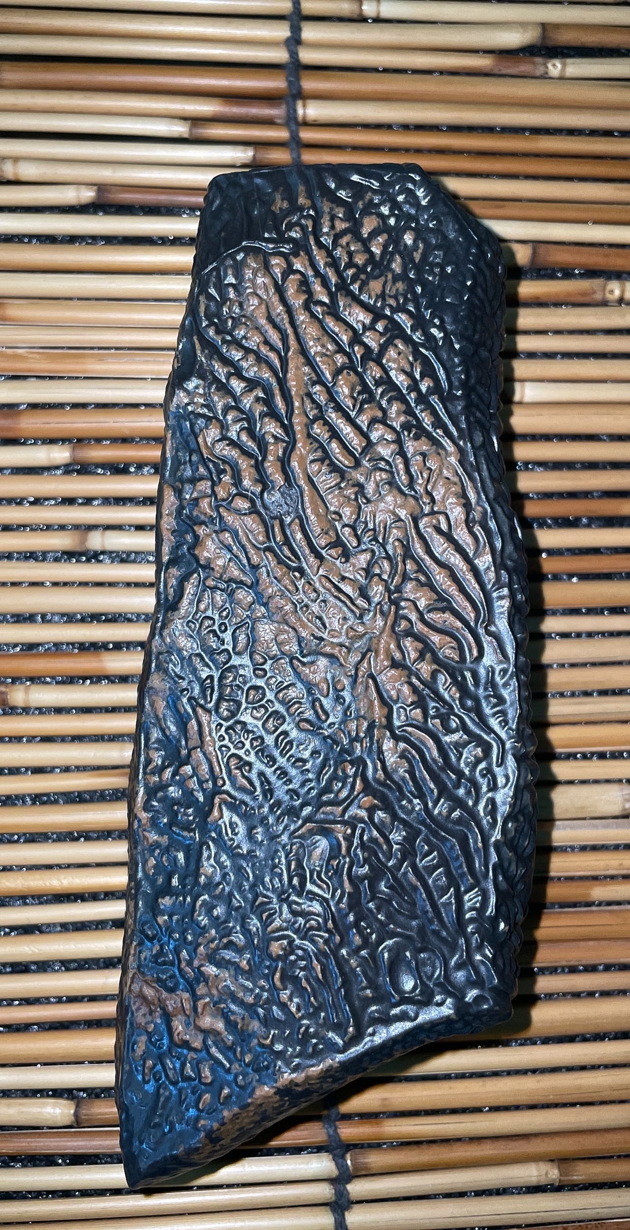 新疆皱纹泥石奇石吸水彩绘全手工干泡复古摆件花纹纯手工古风精美