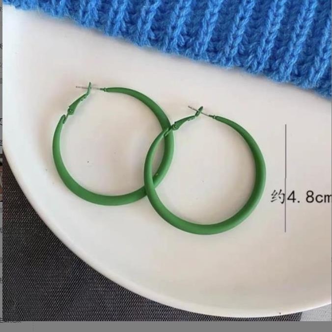 钛钢亚克力耳饰 【杨慧美】多色圈圈耳环