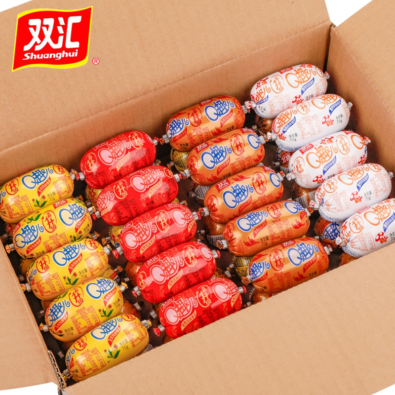 双汇Q趣儿香肠70g蘑菇香辣玉米孜然多种口味火腿QQ肠即食零食香肠