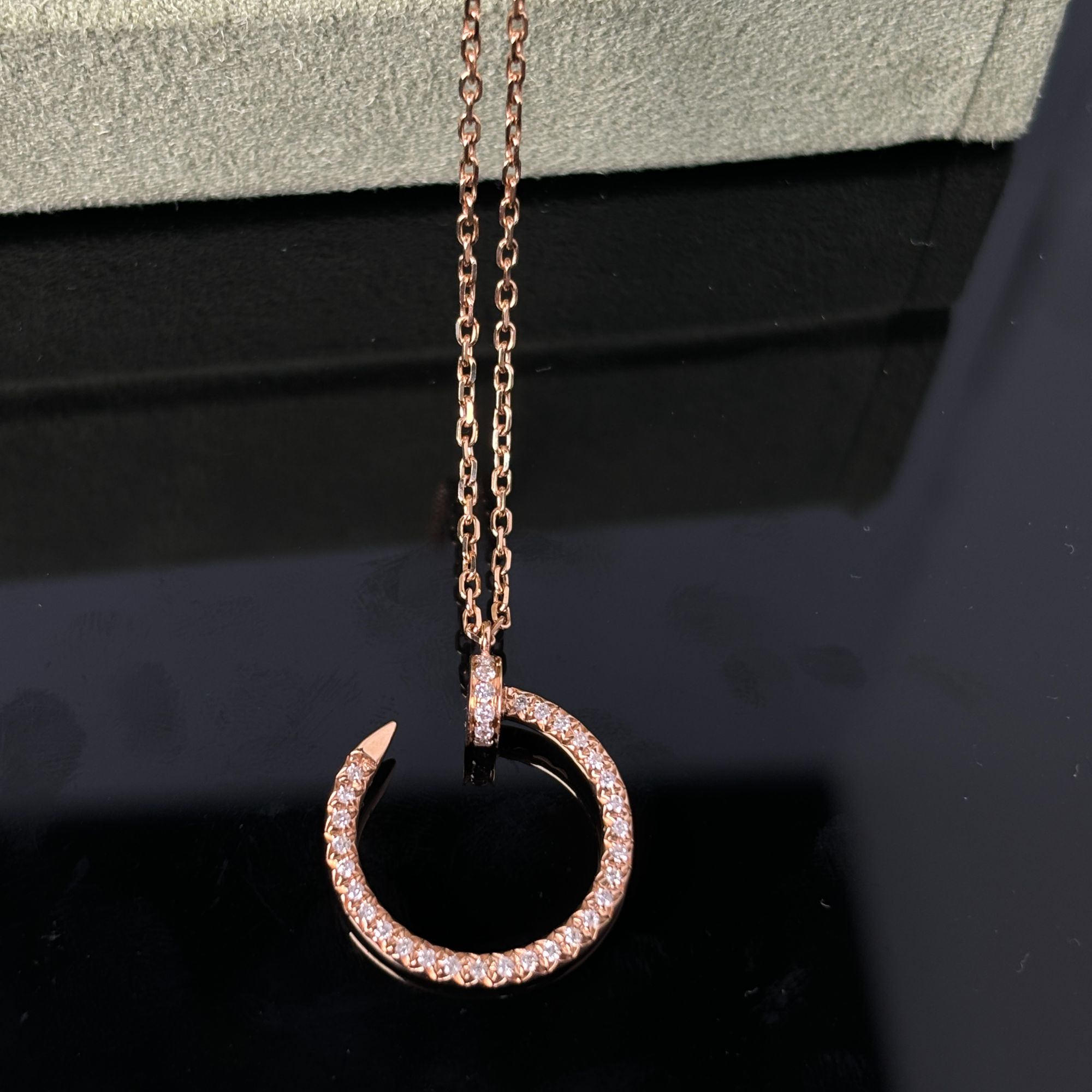 18K金钻石套链 满钻钉轻奢气质经典时尚