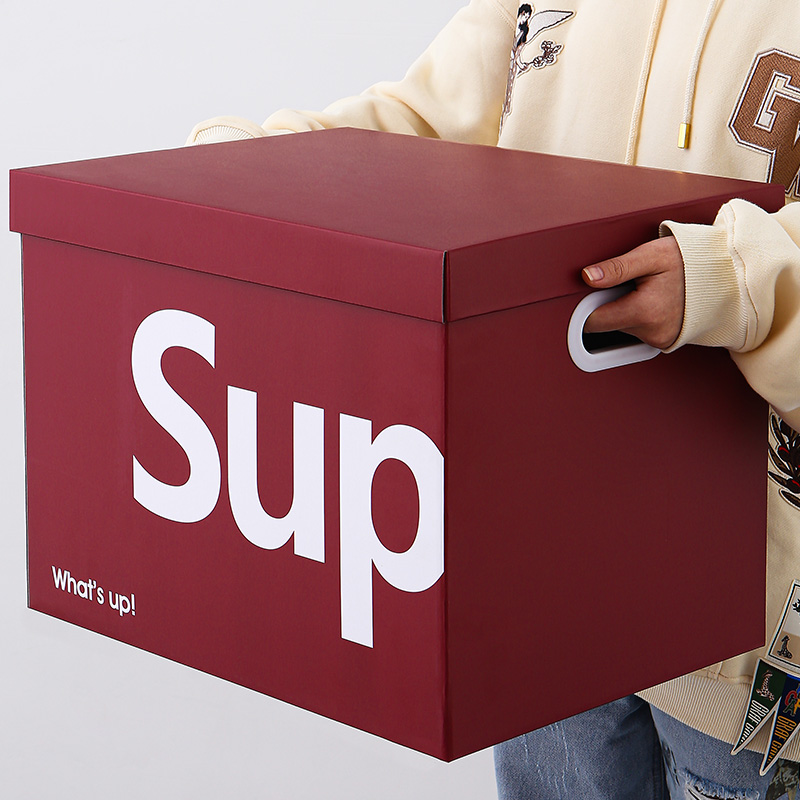 潮牌礼物盒收纳箱家用纸收纳盒宿舍箱子车载后备箱杂物储物箱