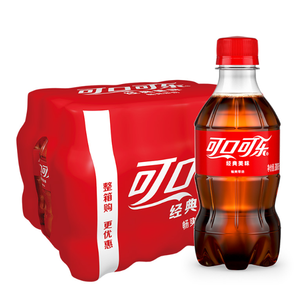 可口可乐经典汽水碳酸饮料6瓶300ml可乐饮品迷你小瓶迷你可口可乐