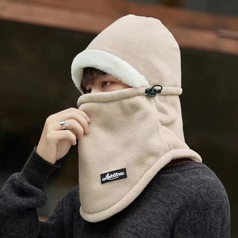 男女款冬季围脖一体电动车秋冬天骑车保暖神器防风防寒加绒帽户外