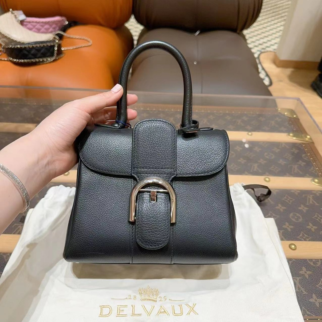 99新 Delvaux/德尔沃 0779/mini黑色手提包/尺寸20*11/公价53800 