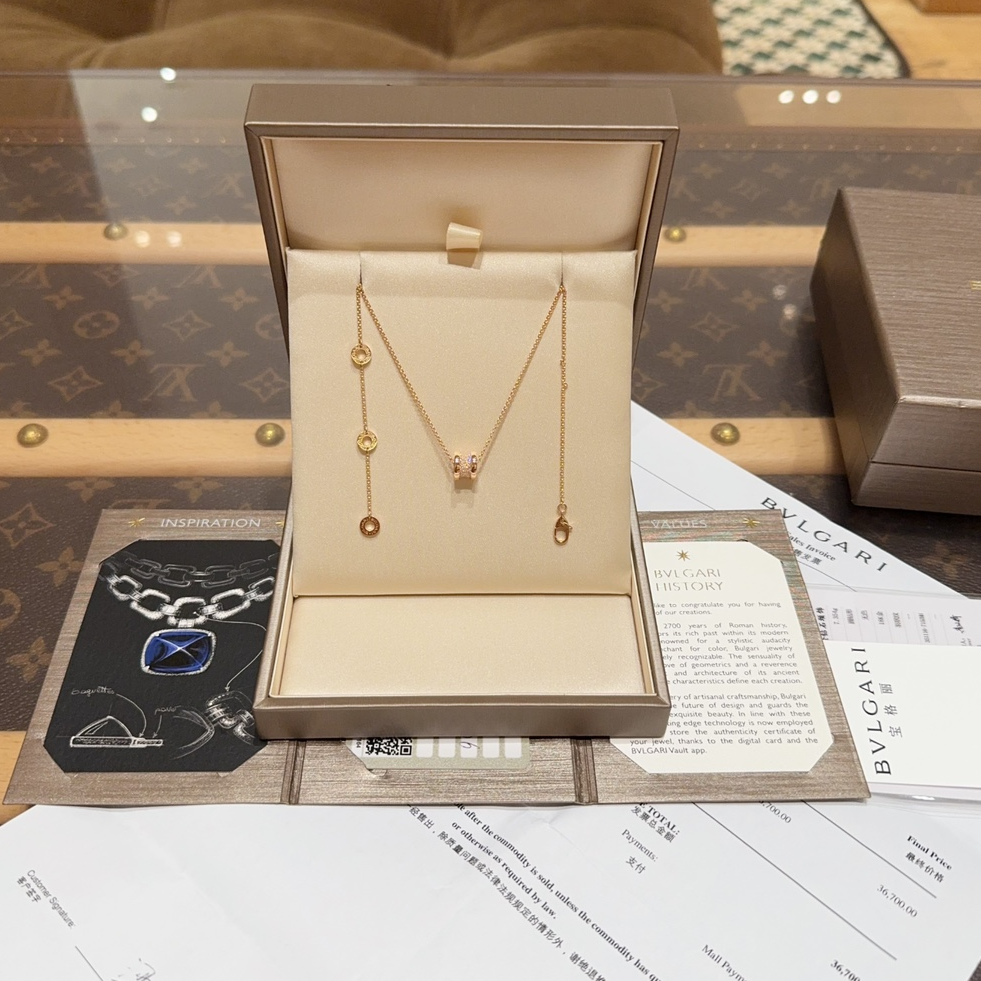 全新未使用 BVLGARI/宝格丽  全心全套/B.zero1玫瑰金满钻/小蛮腰