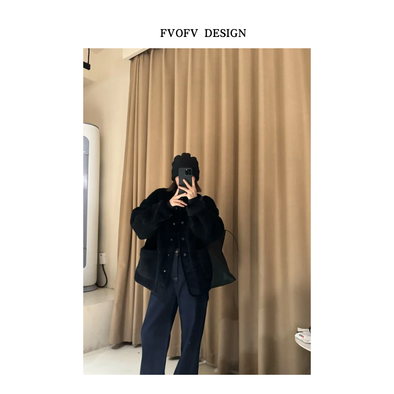 FVOFV【小黑熊】过年战袍！100绵羊毛重工外套H1035