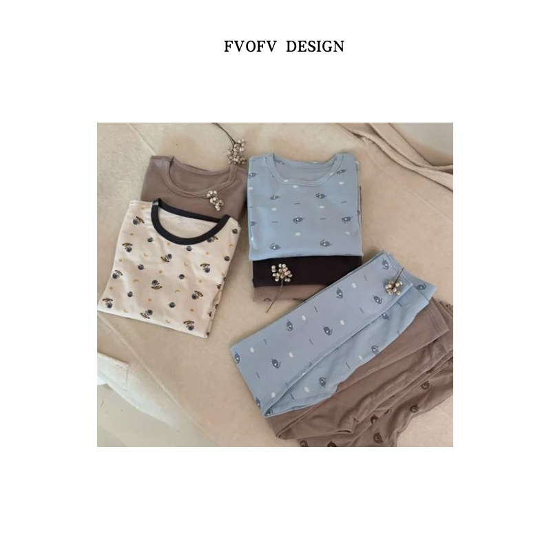 FVOFV（儿童家居）定制款！莱赛尔+棉婴儿般柔软亲肤秋衣秋裤Y5243-1