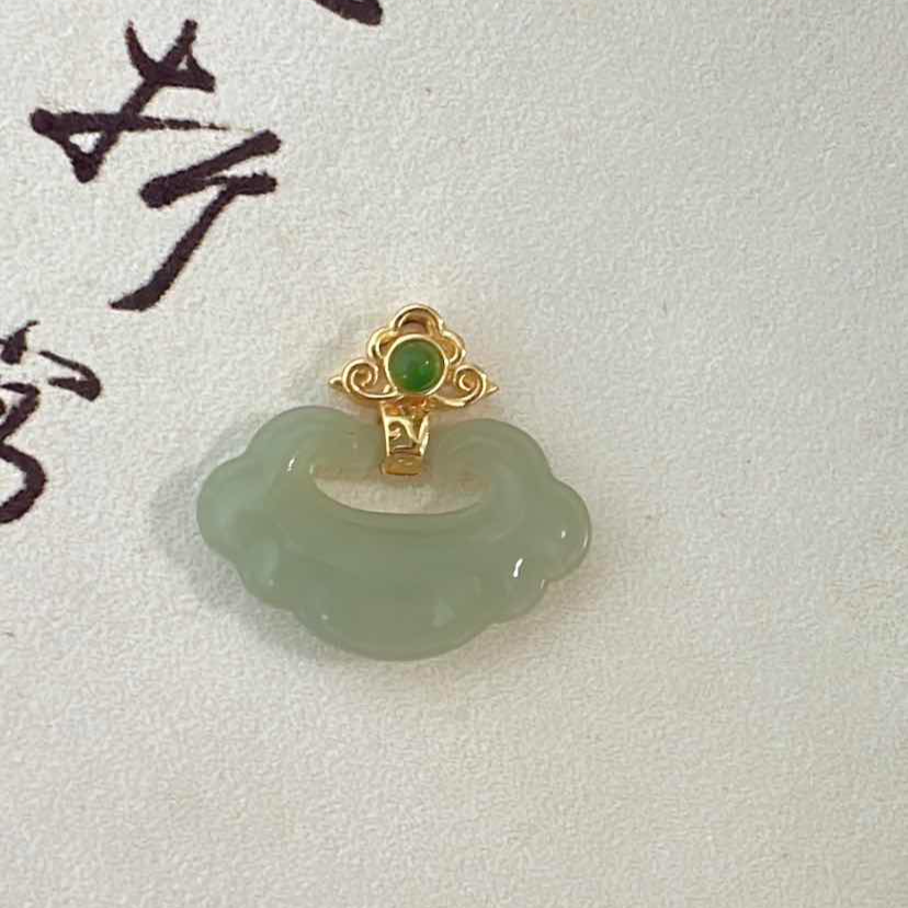 “林夏”天然和田玉晴水锁/S925