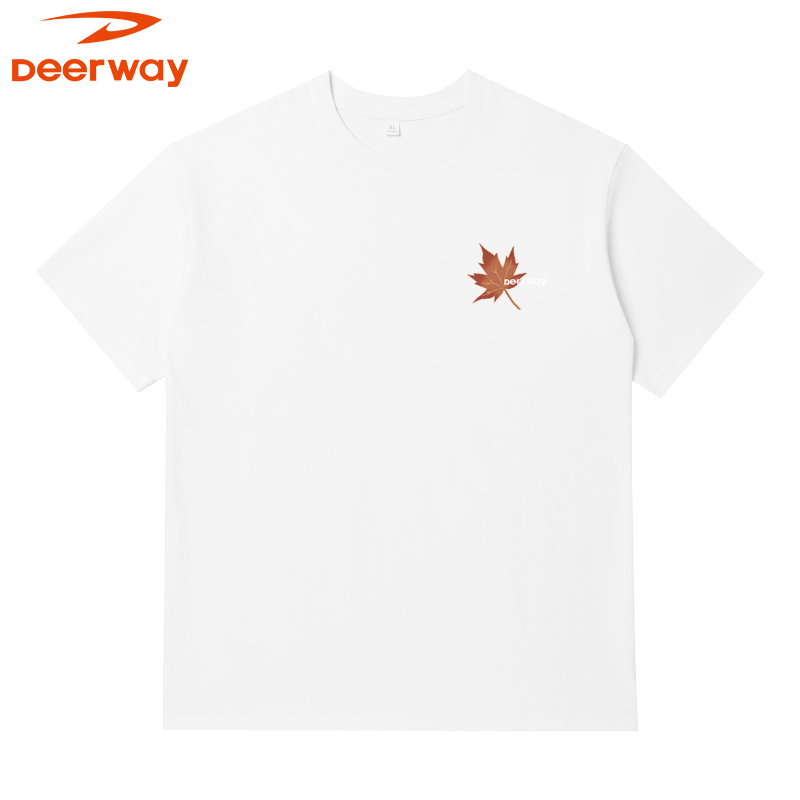Deerway/德尔惠短袖t恤男夏季薄款印花圆领白t打底衫半袖衣服