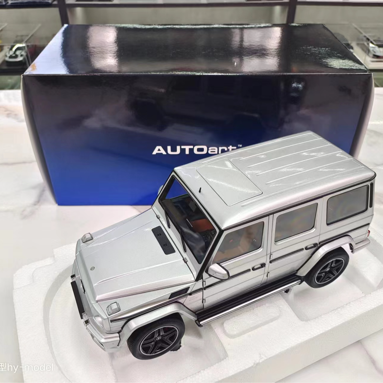 AA奥拓1:18 奔驰G63 AMG 全开abs汽车模型2017款收藏礼品
