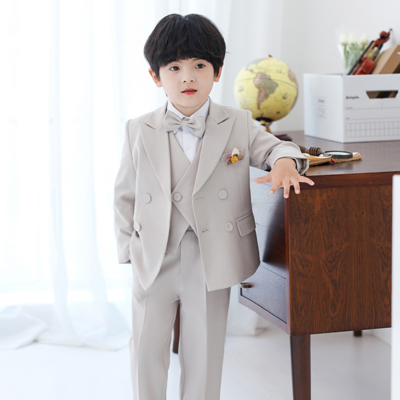 儿童西服套装男童花童礼服中小童班级毕业摄影服幼儿园活动演出服