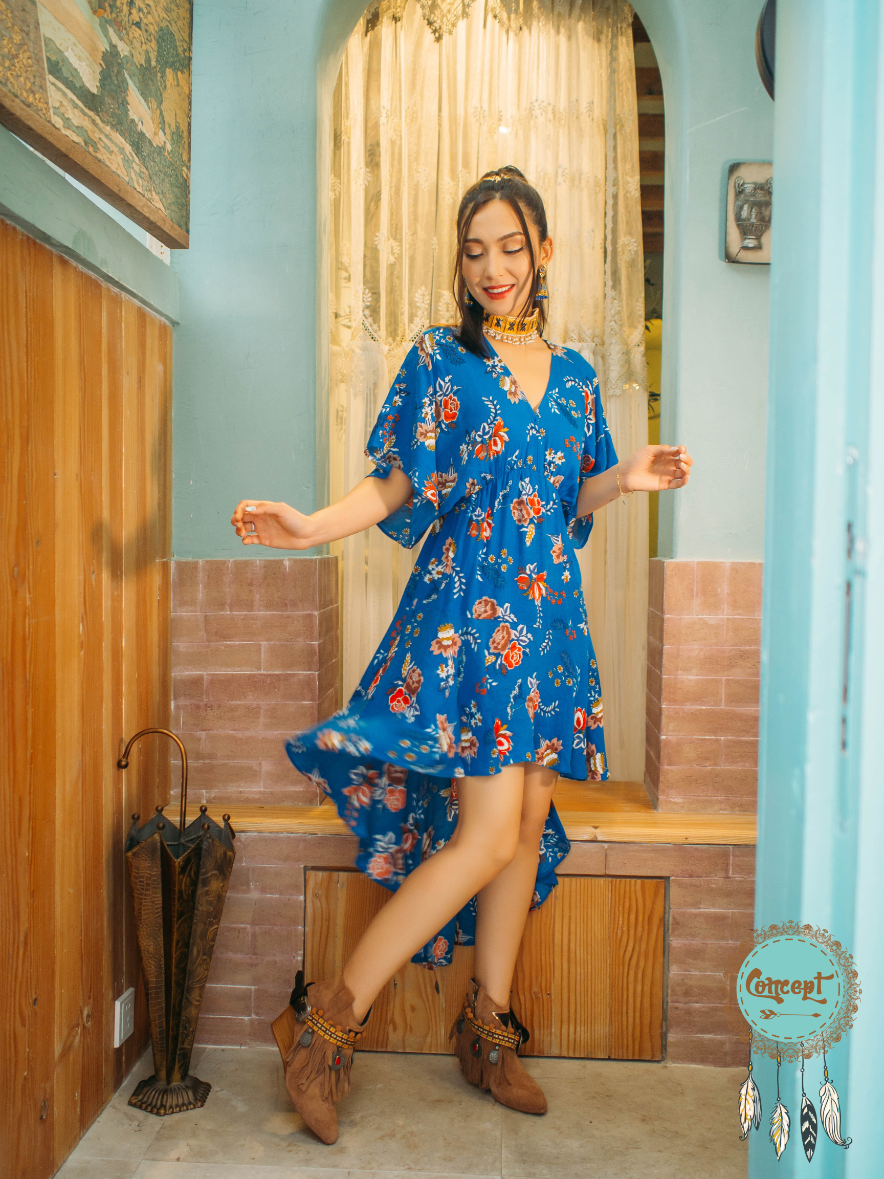 Concept图腾连衣裙