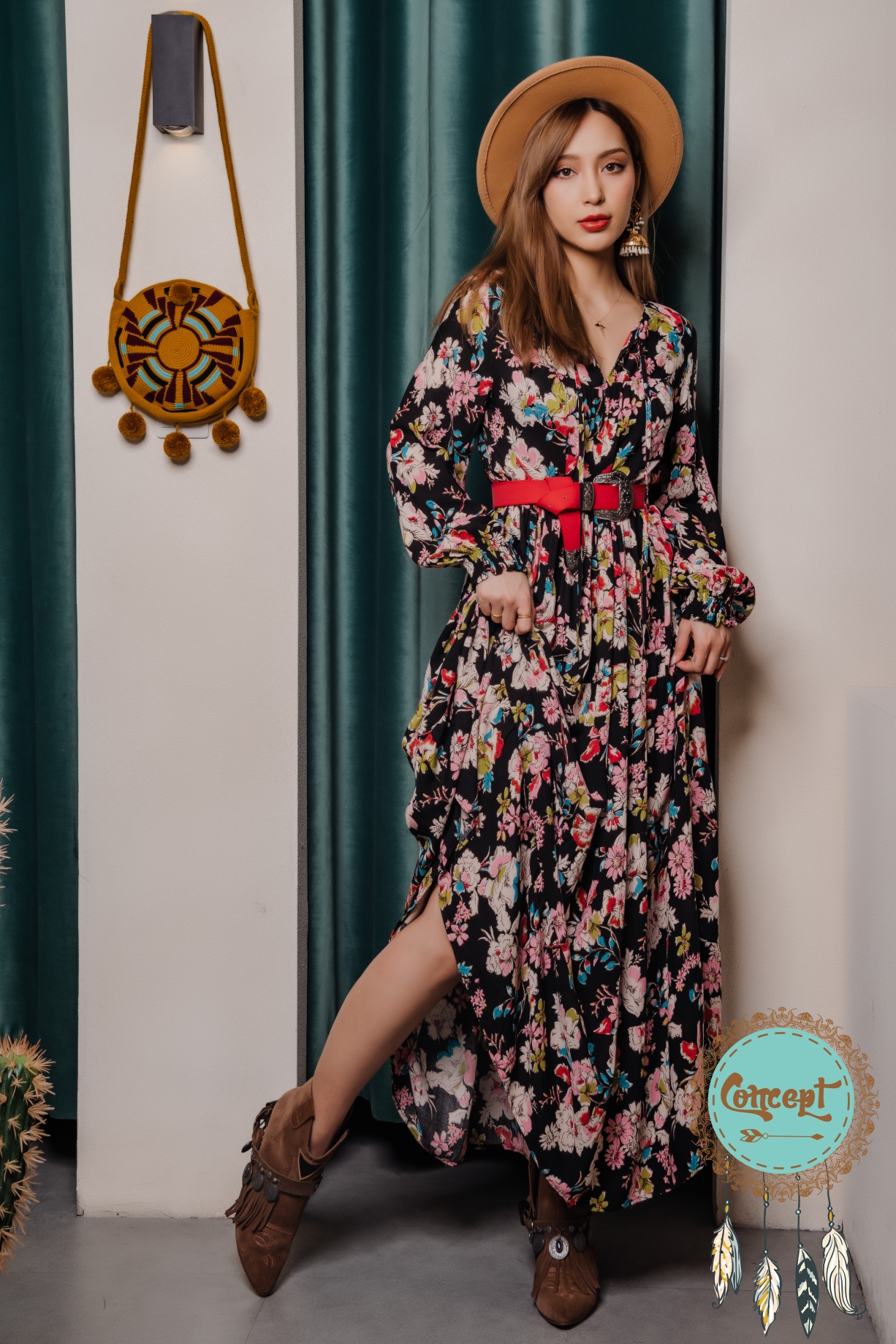 Concept印花连衣裙