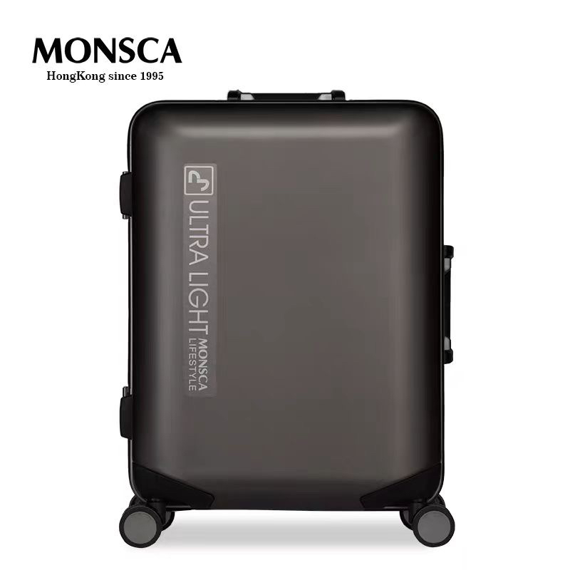 摩斯卡6309高端商务铝框行李箱20寸24寸26寸加厚升级款拉杆旅行箱