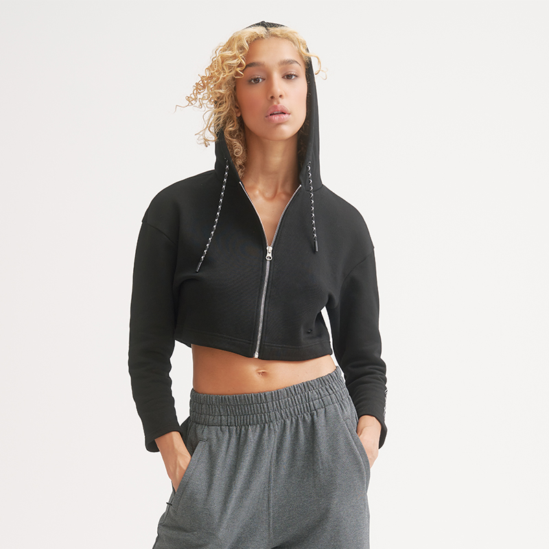 TITIKA户外运动健身长袖夹克外套休闲开衫时尚连帽上衣女50942