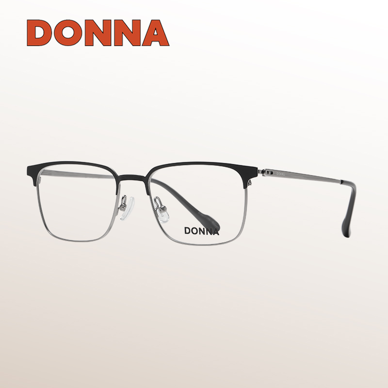 DONNA哆哪眉线框眼镜框钛腿舒适超轻素颜可配近视NH20010