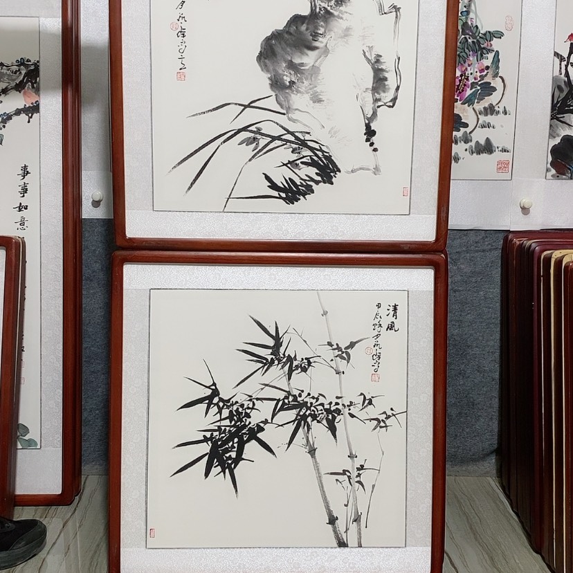 【闪购商品】绘画书画作品带框65×65厘米
