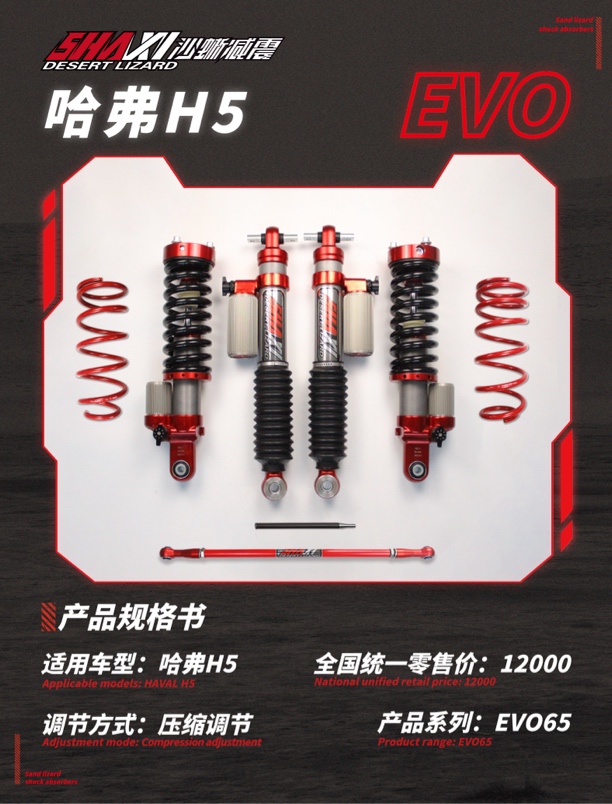哈弗系列沙蜥氮气减震器EVO65/73越野改装