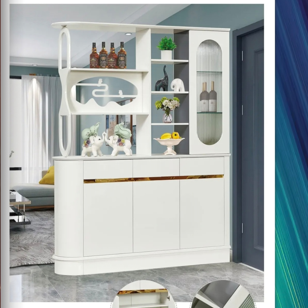 1米5餐厅中式入户隔断柜玄关屏风鞋柜双面烤漆轻奢落地客厅家用