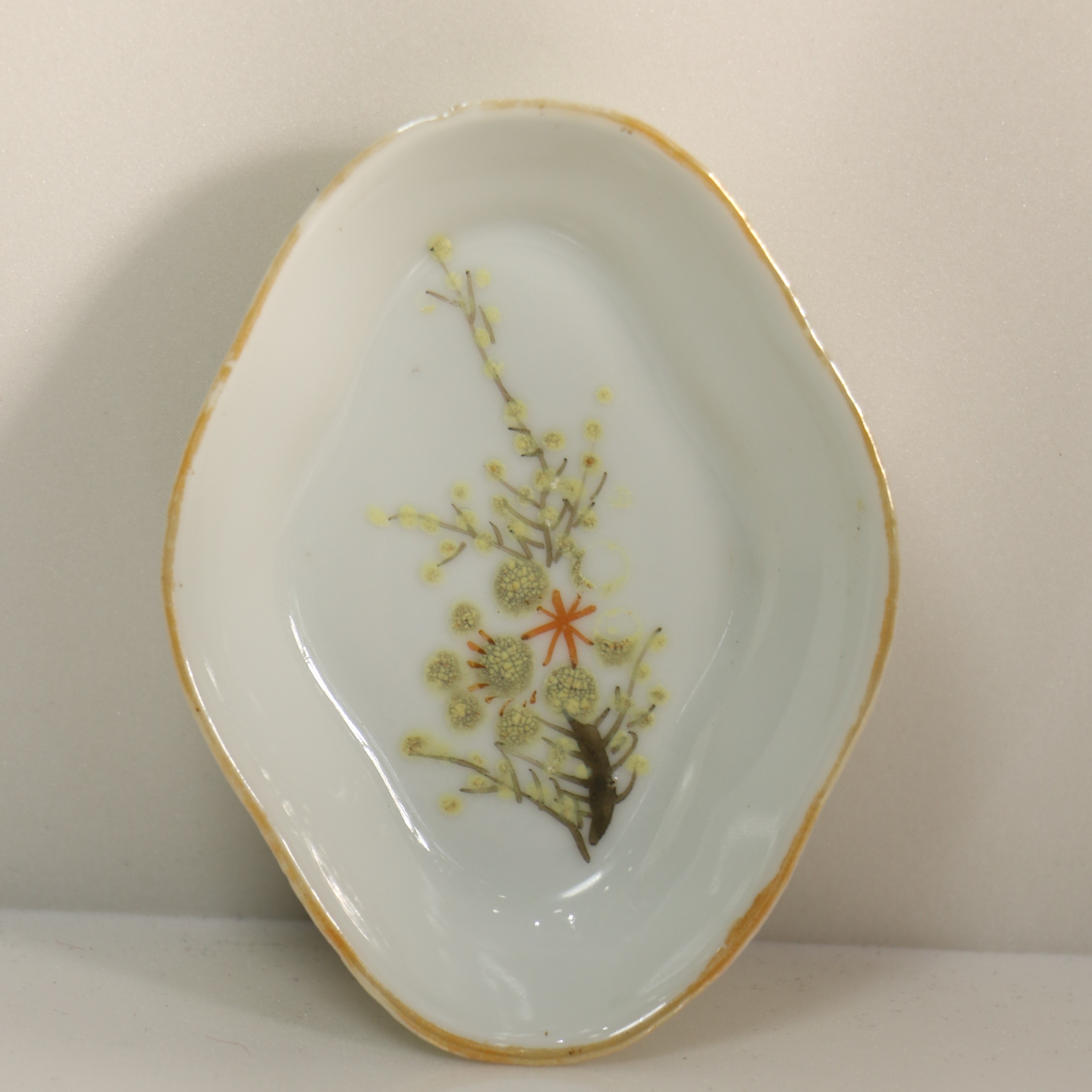 HX0305101257K/民国/细路粉彩花卉纹笔舔/古董瓷器 文物商店 笔舔