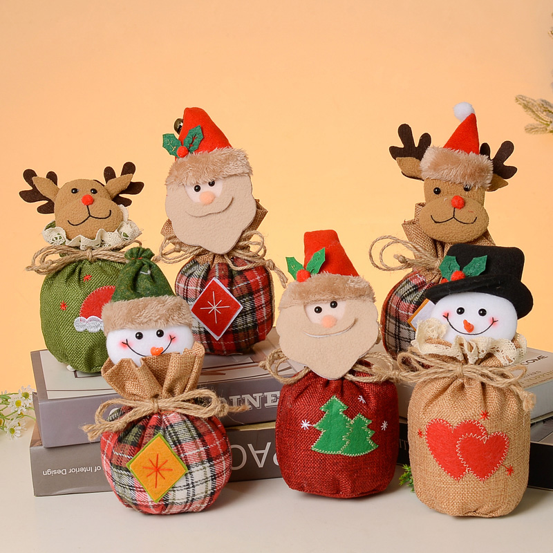 圣诞节礼物袋平安果包装盒创意儿童礼品装饰布袋子平安夜苹果礼盒