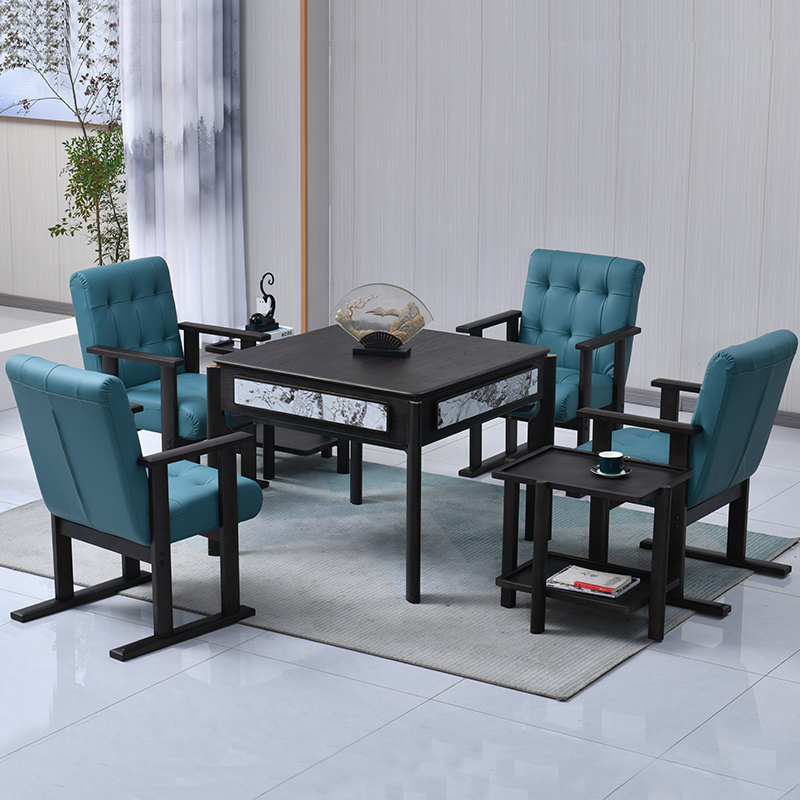 新款中式实木麻将机麻将桌全自动餐桌两用家用小型一体低音棋牌室