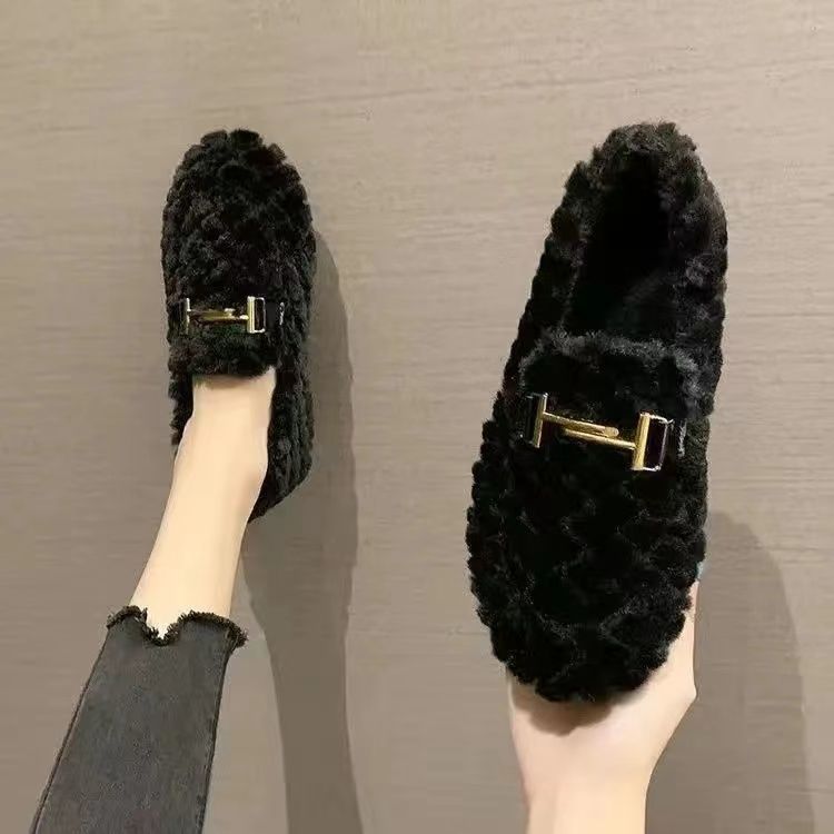 【小扬哥推荐】新款新款豆豆鞋女秋冬季软底防滑平底懒人一脚蹬百