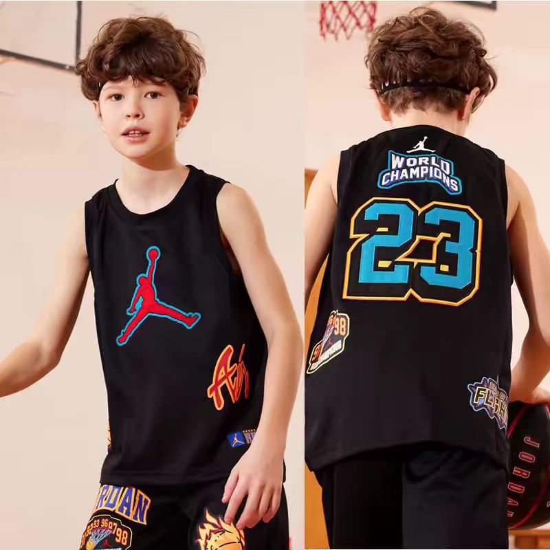 【官方旗舰】AIR JORDAN夏季篮球运动童装男童休闲运动透气背心C644