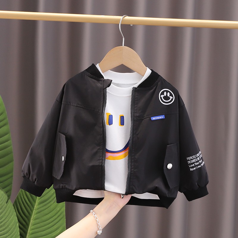 晨熙家宝宝外套男童女童洋气炸街夹克衫中大童韩版棒球服上衣