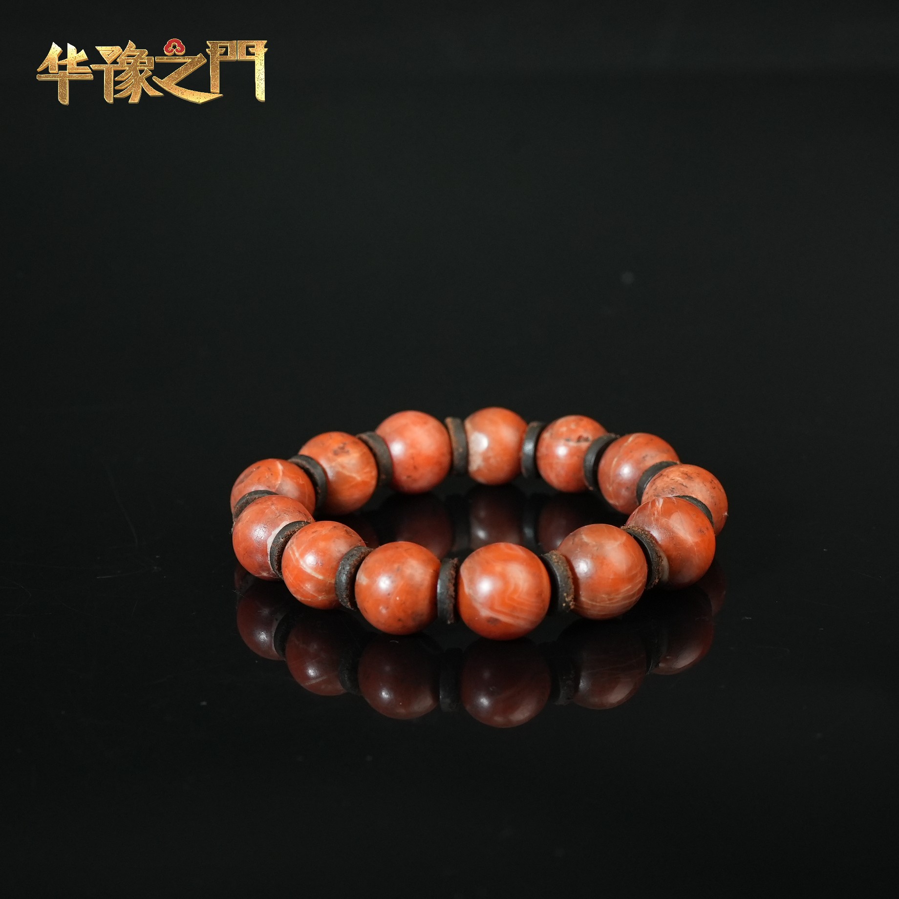 清代南红玛瑙圆珠手串【古珠精选】AJXD2409092006