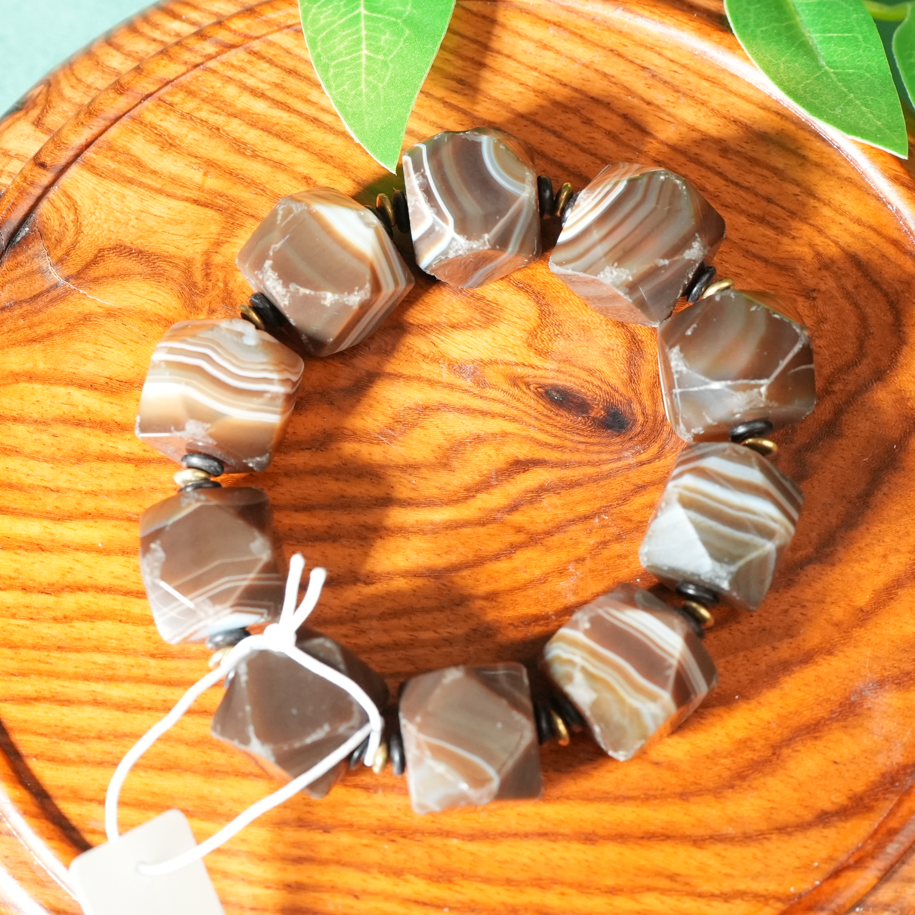 十九世纪缠丝玛瑙多棱珠手串【华豫之门】AAJD241019139