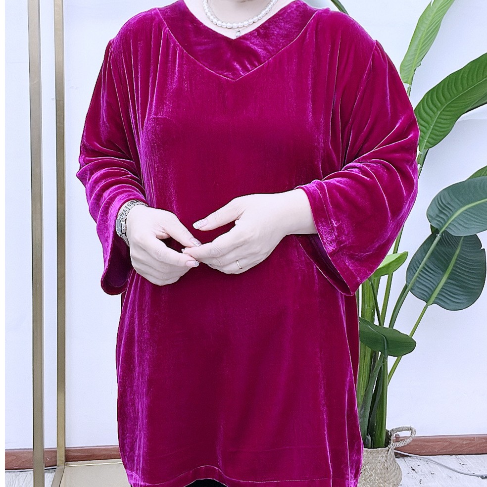 桑蚕丝中老年高端大码时尚复古气质中式中长款秋冬大衫88A6023