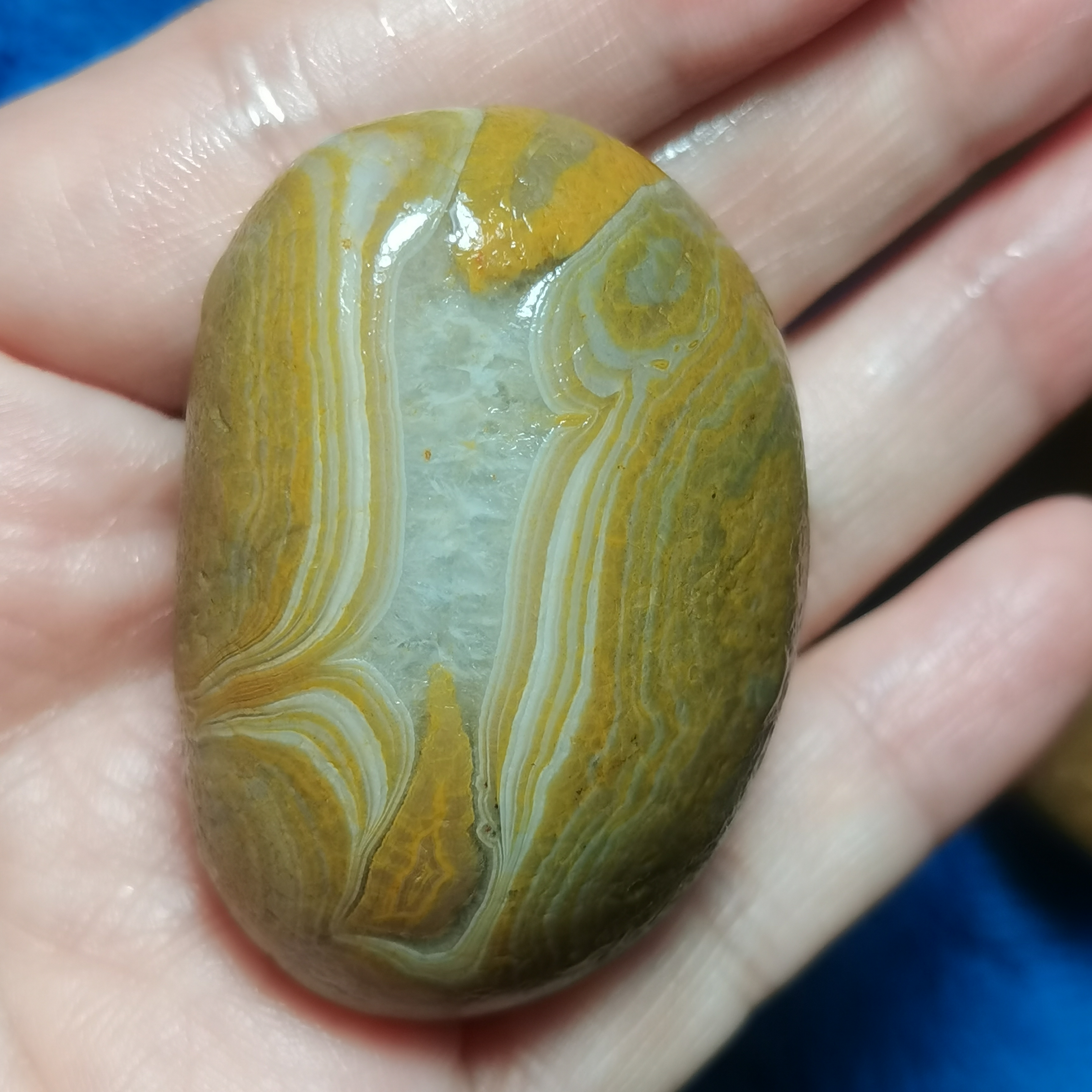 南京雨花石天然原石，矿上一手货源，4.8公分，可把玩