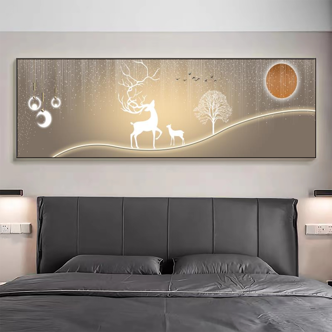 装饰画高级感标记装饰画现代简约卧室床头挂画酒店民宿晶瓷镶钻画