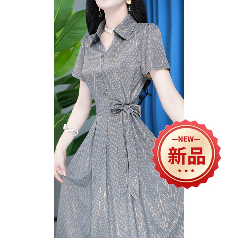 YS-YY2266  优雅复古夏季时尚洋气气质收腰女装连衣裙
