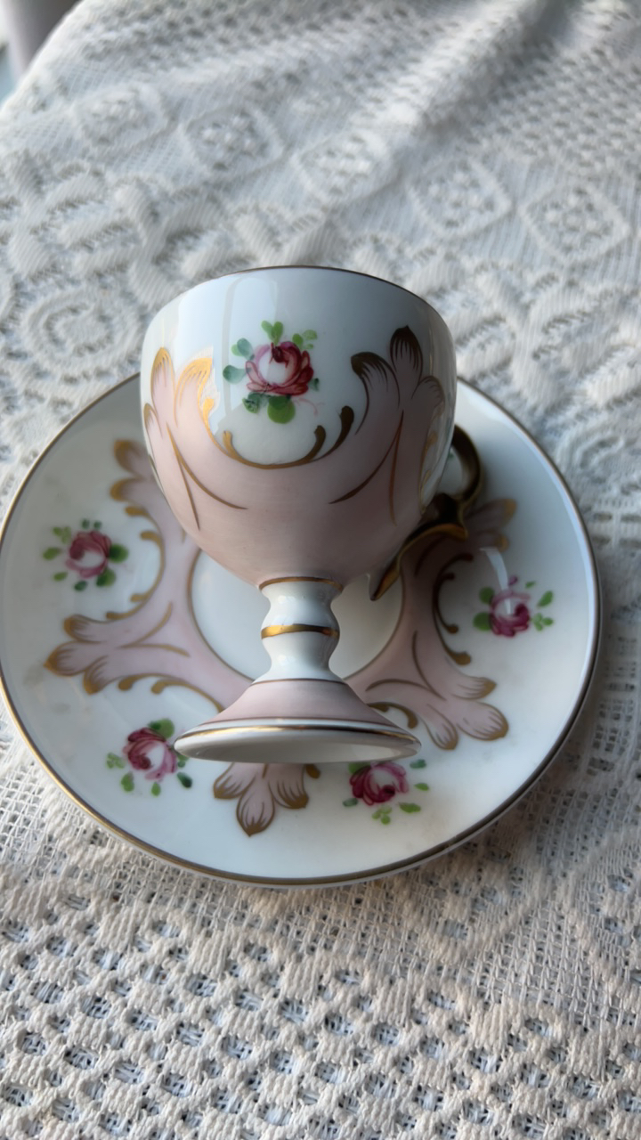 法国利摩日手绘蛋杯